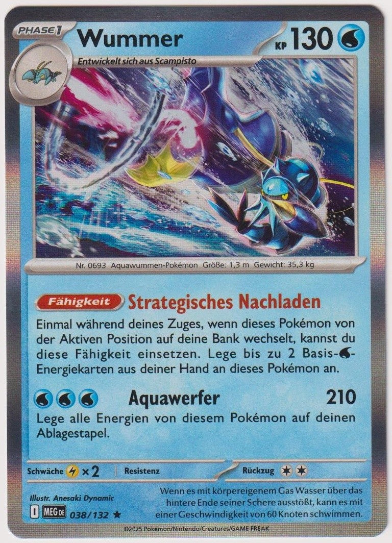 Pokemon TCG Clawitzer #38/132 Rare (R) Holo Deutsch 2025 – Bild 1