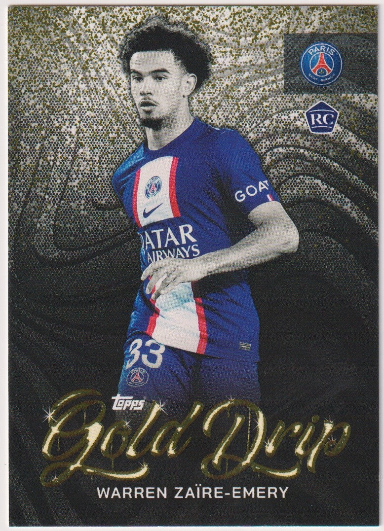Topps Gold Drip 2023-24 Warren Zaire-Emery Rookie Paris Saint-Germain Parallel – Bild 1