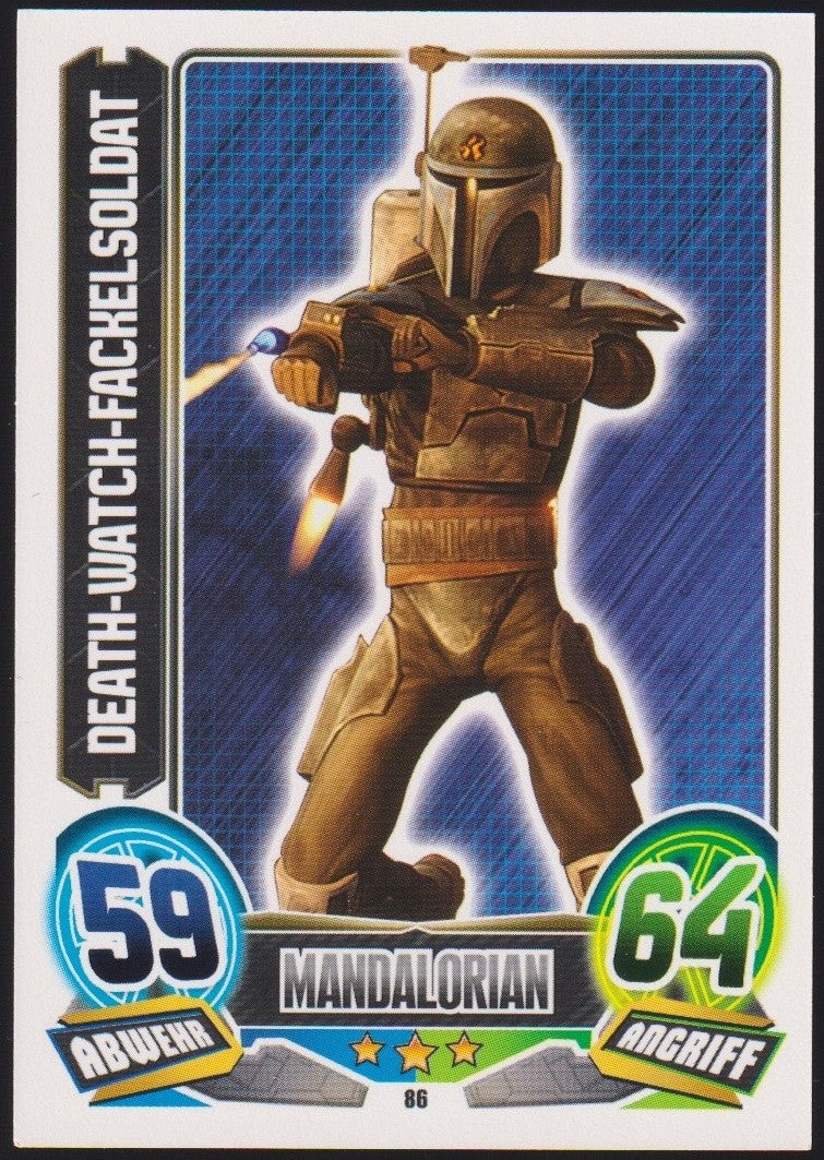 Topps Star Wars 2012 Death watch Fackelsoldat Unterwelt Mandalorian TCG Rare #86 – Bild 1