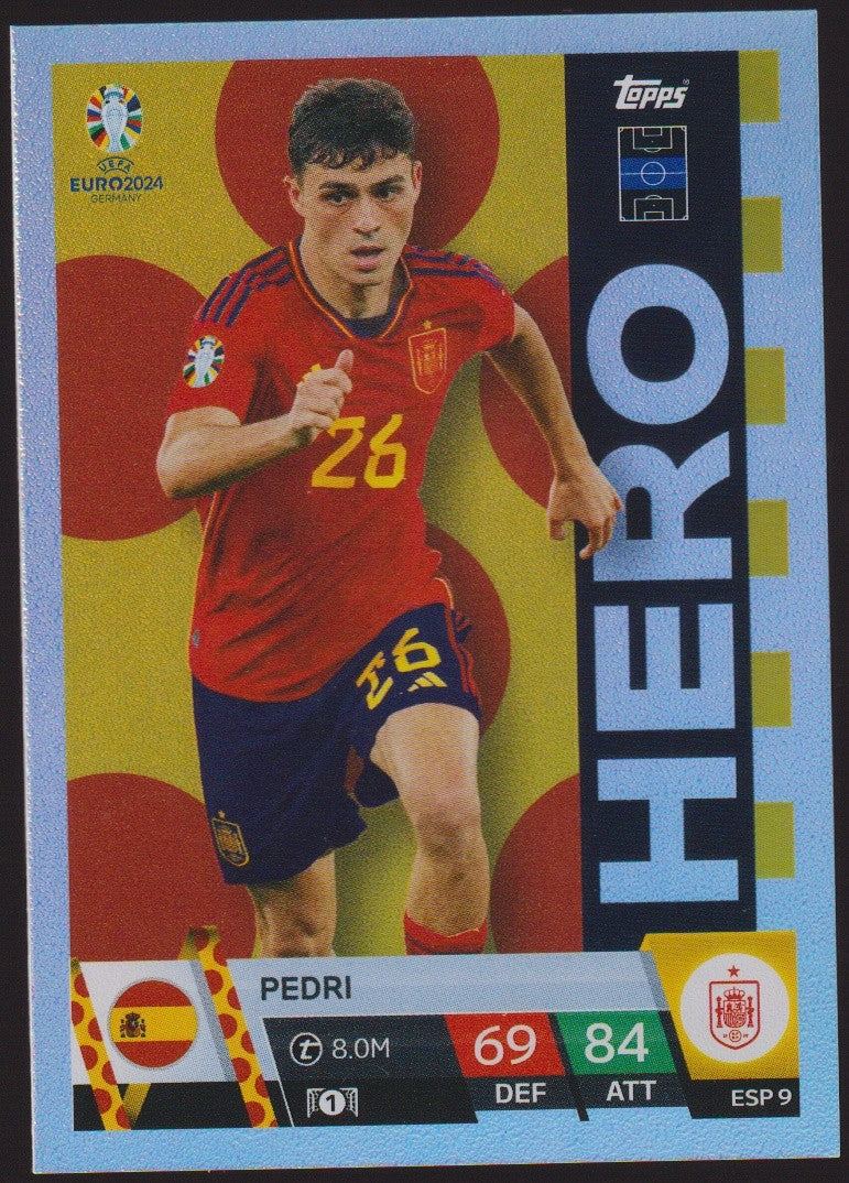 Topps Match Attax 2023-24 Pedri Spanien Parallel Rare – Bild 1