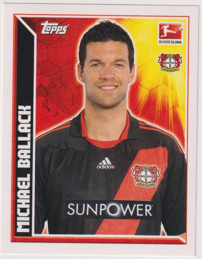 Topps Fussball Bundesliga Michael Ballack Bayer Leverkusen Offizielle Sticker – Bild 1