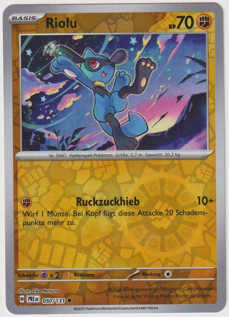 Pokemon TCG Riolu #50/131 Common (C) Reverse Holo Deutsch 2025 – Bild 1