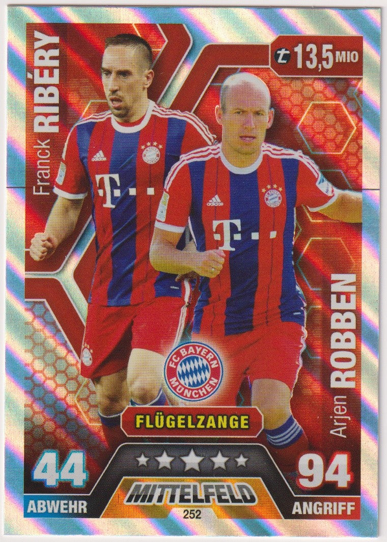 Topps Match Attax Franck Ribéry, Arjen Robben FC Bayern München Parallel Rare – Bild 1