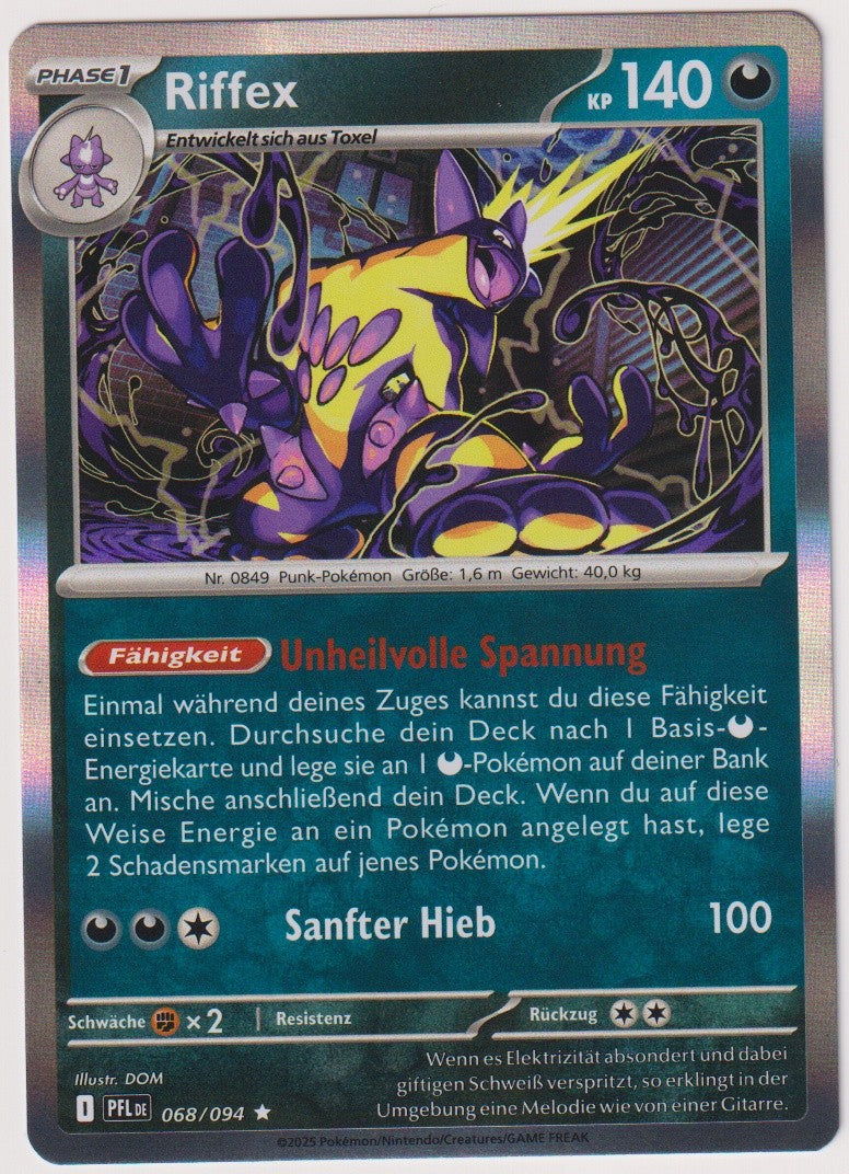 Pokemon TCG Toxtricity #68/094 Rare (R) Holo Deutsch 2025 – Bild 1