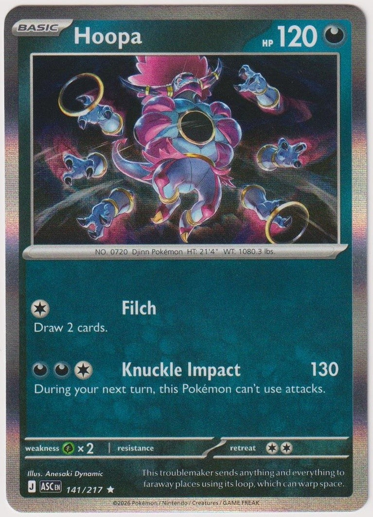 Pokemon TCG Hoopa #141/217 Rare (R) Holo Englisch 2026 – Bild 1