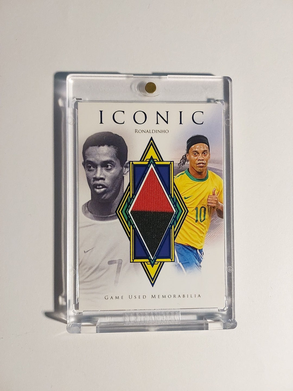 Futera Unique 2024 Ronaldinho Brasilien Barcelona Patch Relic Parallel 9/9 Rare – Bild 1