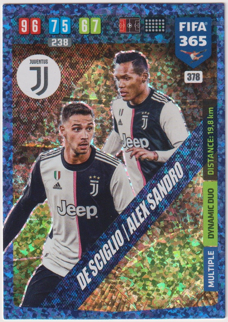 Panini FIFA 365 Alex Sandro & De Sciglio Juventus Parallel Refractor – Bild 1