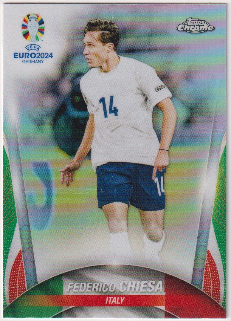 Topps Uefa Euro 2024 Federico Chiesa Italien Parallel Refractor – Bild 1