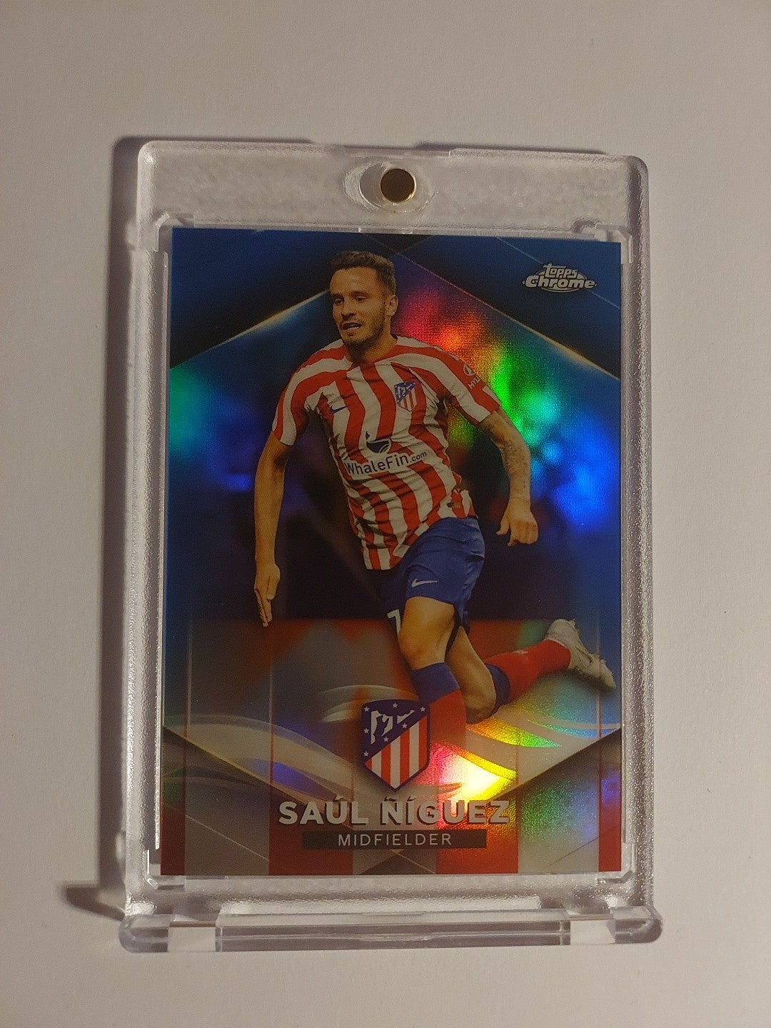 Topps Atletico Madrid Chrome 2023-24 Saul Niguez Numbered 15/20 Parallel Limited – Bild 1