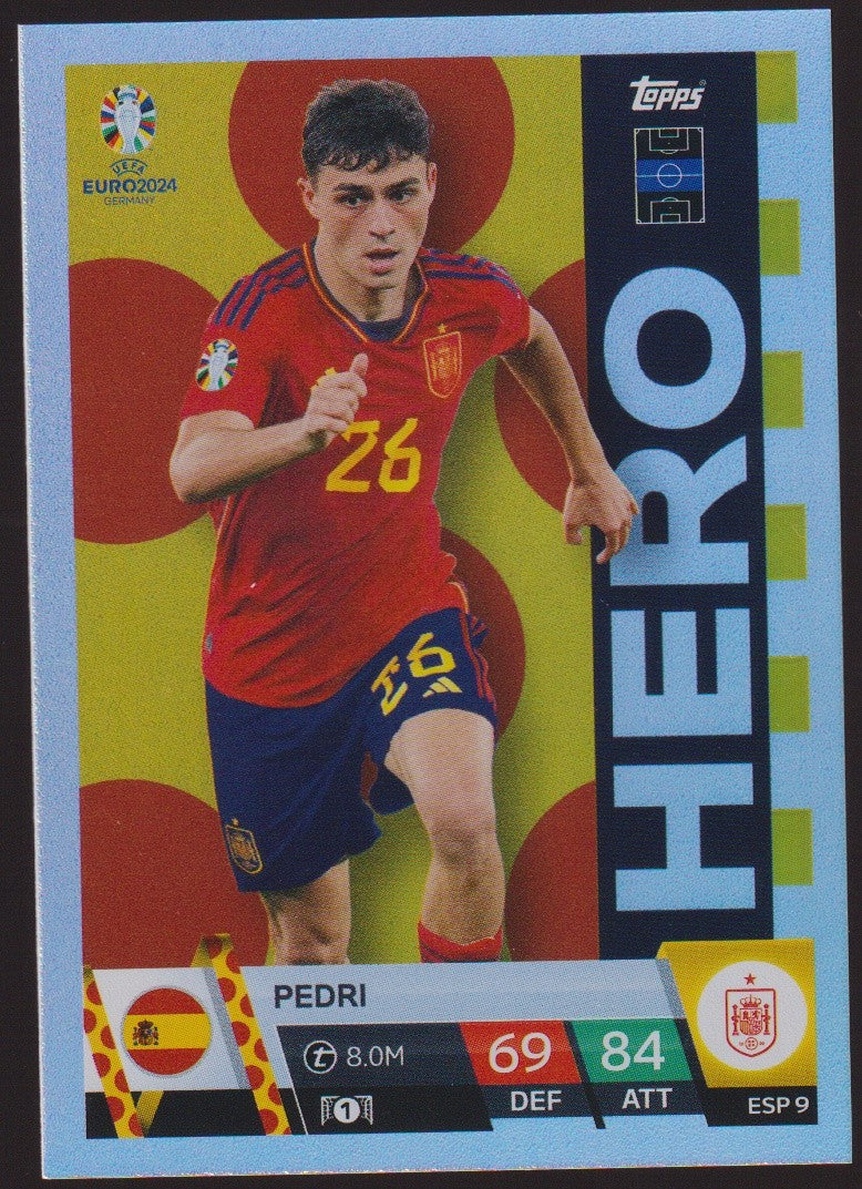 Topps Match Attax 2023-24 Pedri UEFA Euro 2024 Germany Parallel Rare – Bild 1
