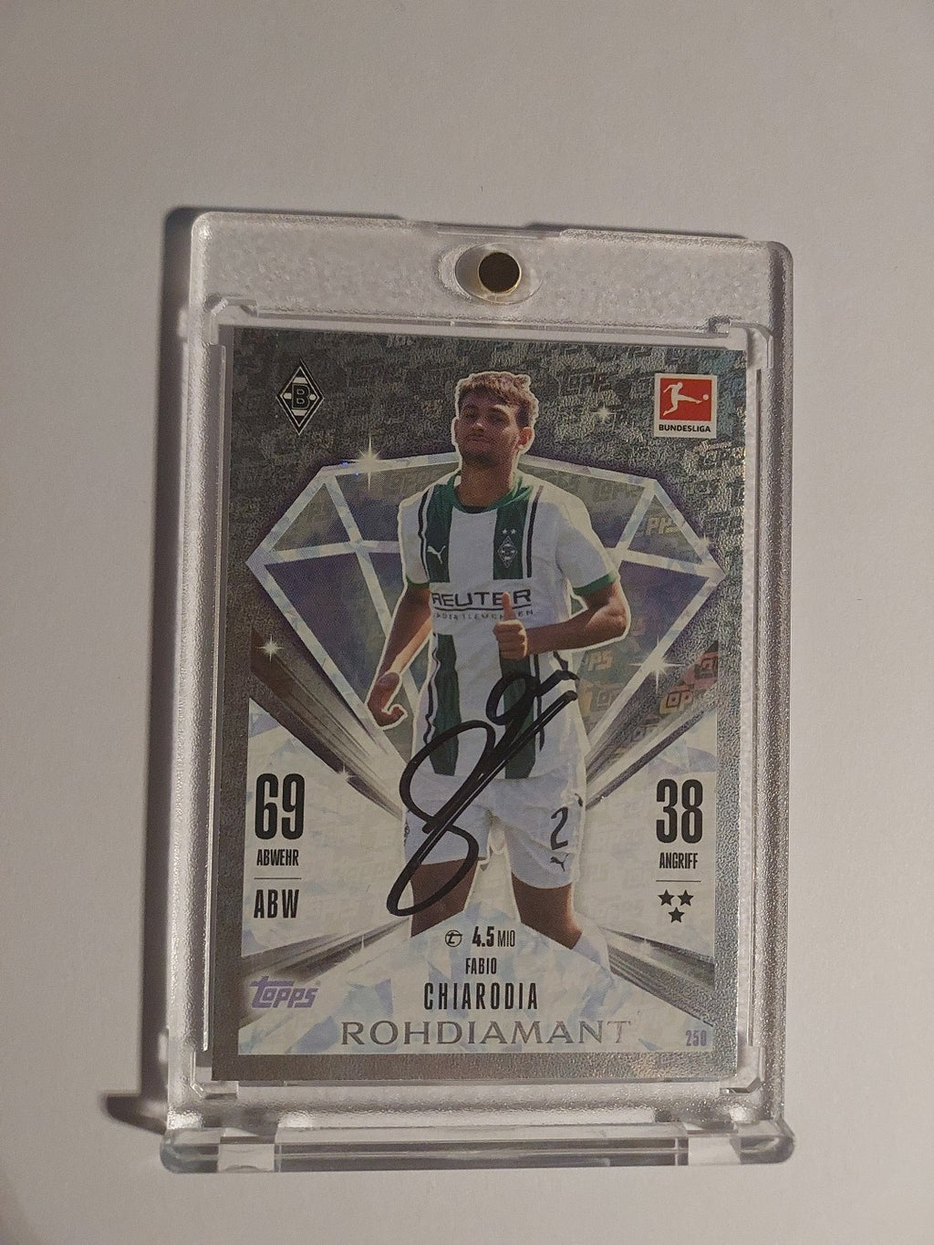 Topps 2024-25 Fabio Chiarodia Mönchengladbach On Card Auto Parallel Ultra Rare – Bild 1