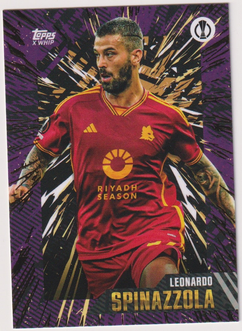 Topps UEFA Europa League 2023-24 Leonardo Spinazzola AS Roma Parallel Rare – Bild 1