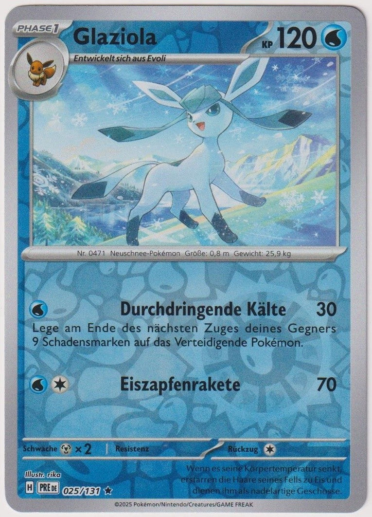 Pokemon TCG Glaceon #25/131 Rare (R) Reverse Holo Deutsch 2025 – Bild 1