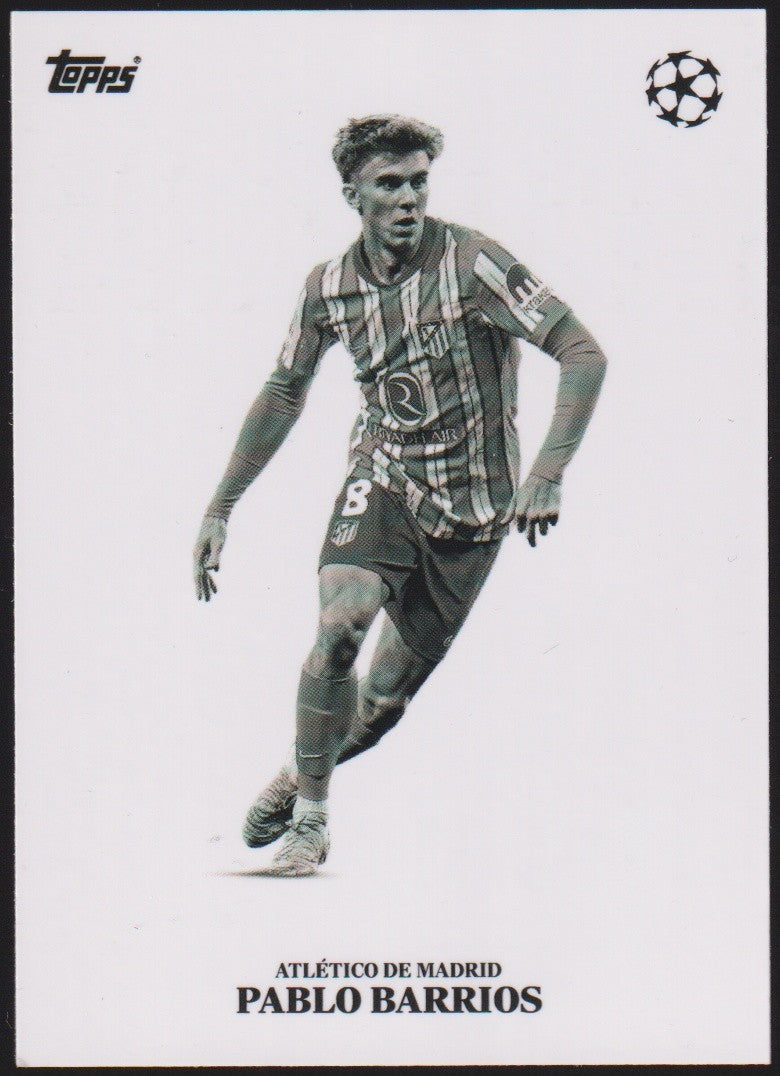 Topps Champions League 2024-25 Pablo Barrios Atlético de Madrid Parallel – Bild 1