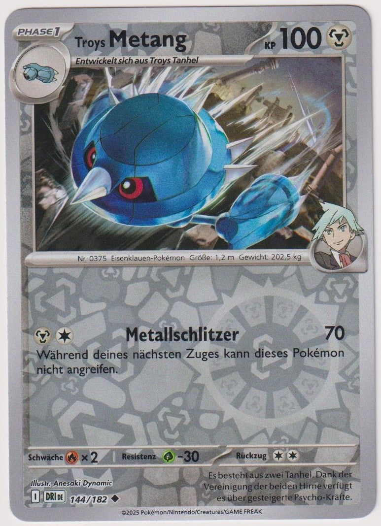 Pokemon TCG Metang #144/182 Uncommon (U) Reverse Holo Deutsch 2025 – Bild 1