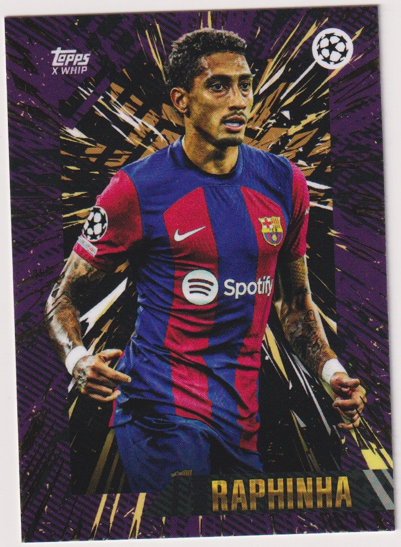 Topps Champions League Raphinha FC Barcelona x Whip Parallel Rare – Bild 1