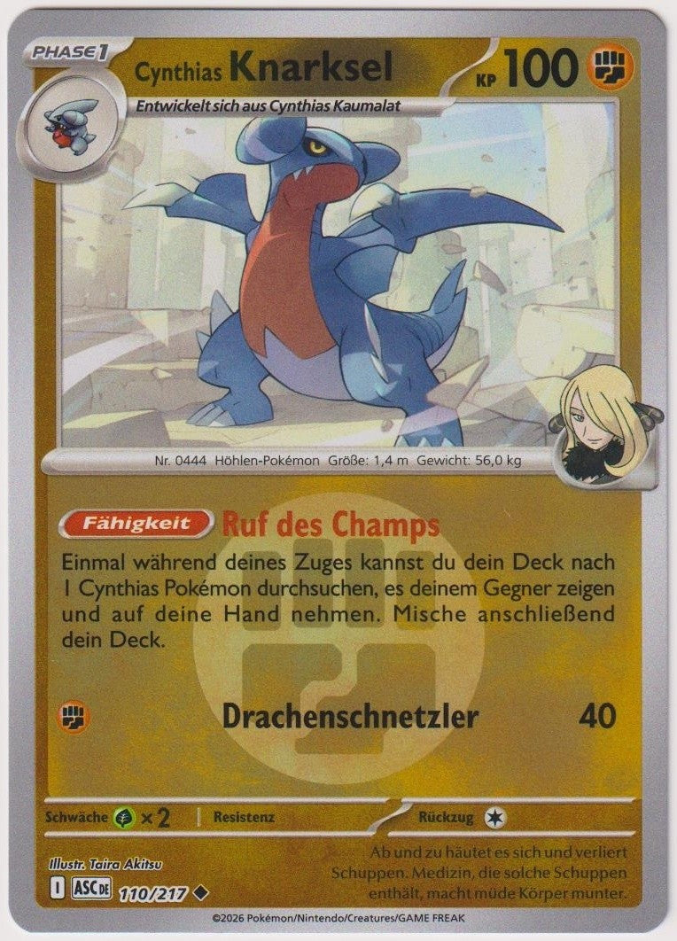Pokemon TCG Cynthias Gabite #110/217 Uncommon (U) Reverse Holo Deutsch 2026 – Bild 1
