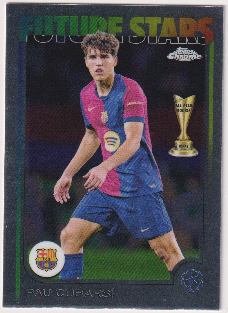 Topps Chrome 2024-25 Pau Cubarsi Rookie FC Barcelona Parallel Rare – Bild 1