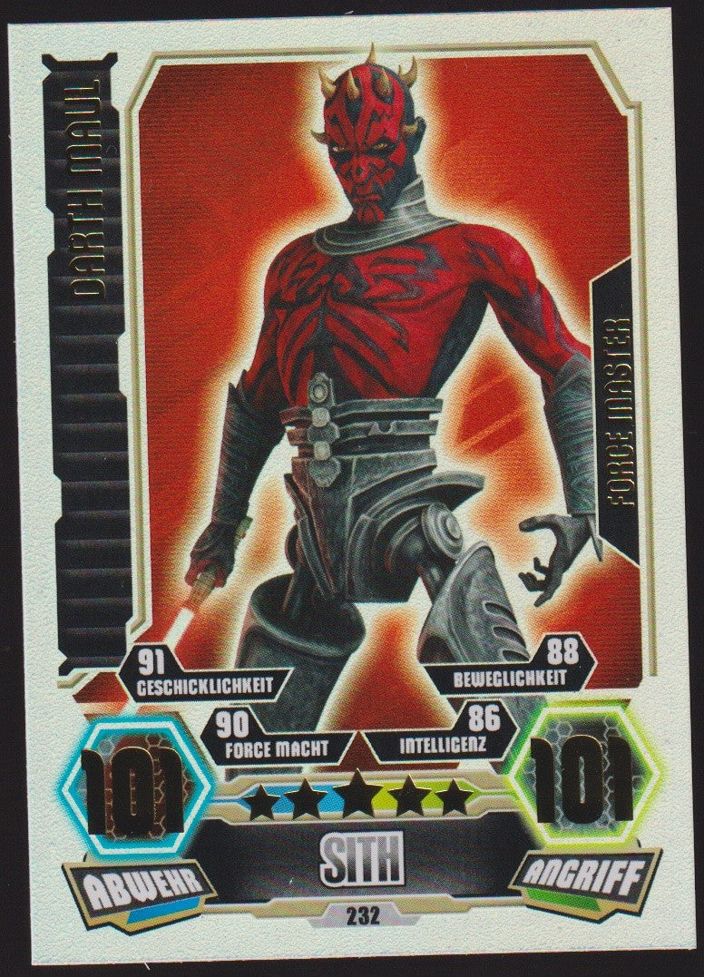 Topps Star Wars 2012 Darth Maul Sith Separatisten TCG Rare #232 – Bild 1