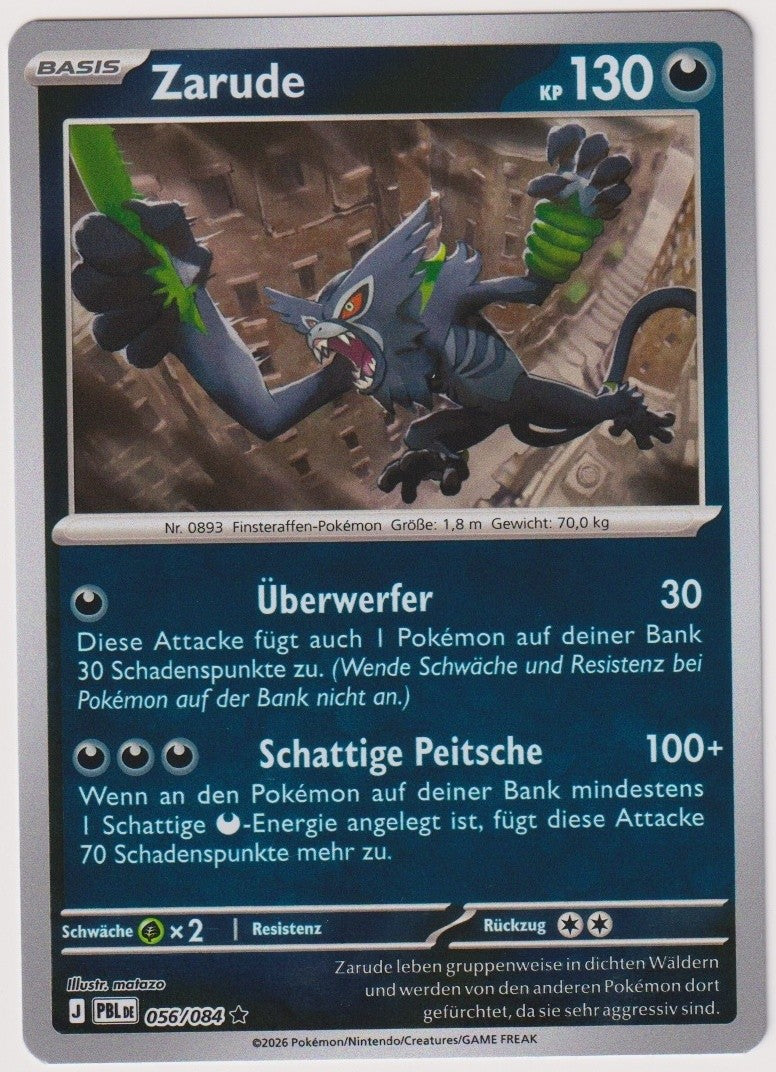 Pokemon TCG Zarude #56/084 Rare (R) Reverse Holo Deutsch 2026 – Bild 1