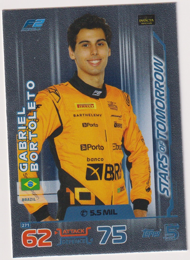Topps Turbo Attax 2024 Gabriel Bortoleto Invicta Racing Parallel Rare – Bild 1