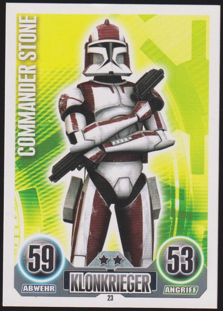Topps Star Wars 2010 Commander Stone Klonkrieger Die Republik TCG Rare – Bild 1