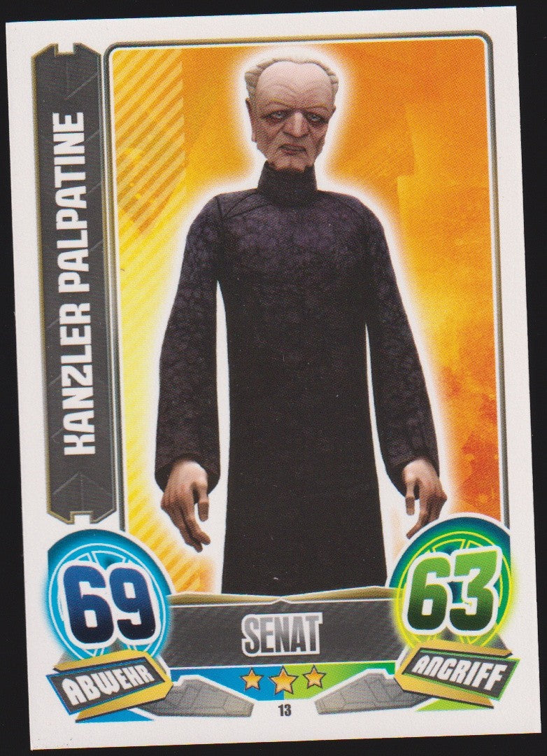 Topps Star Wars 2015 Kanzler Palpatine Republik Senat TCG Rare Nr. 13 – Bild 1