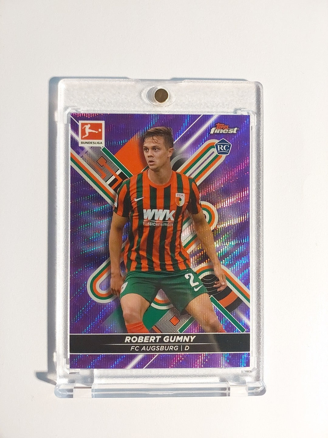 Topps Finest 2021-22 Robert Gumny Augsburg Parallel 34/250 Rookie Refractor Rare – Bild 1