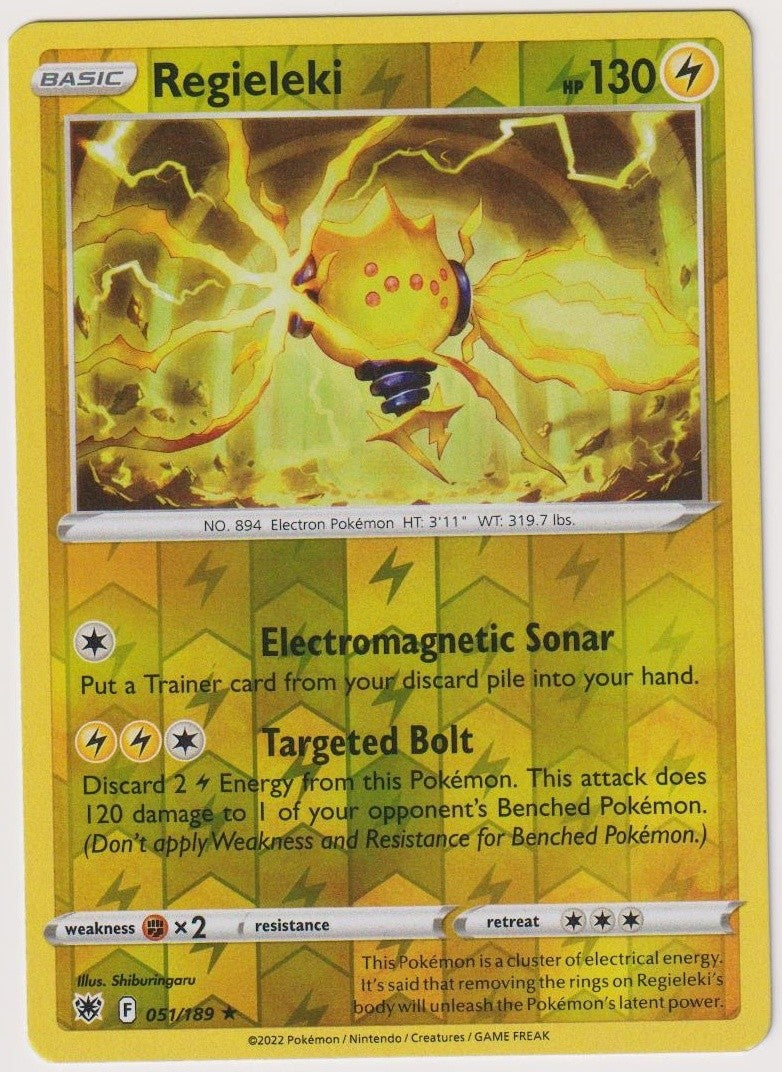 Pokemon TCG Regieleki #51/189 Rare (R) Reverse Holo Englisch 2022 – Bild 1