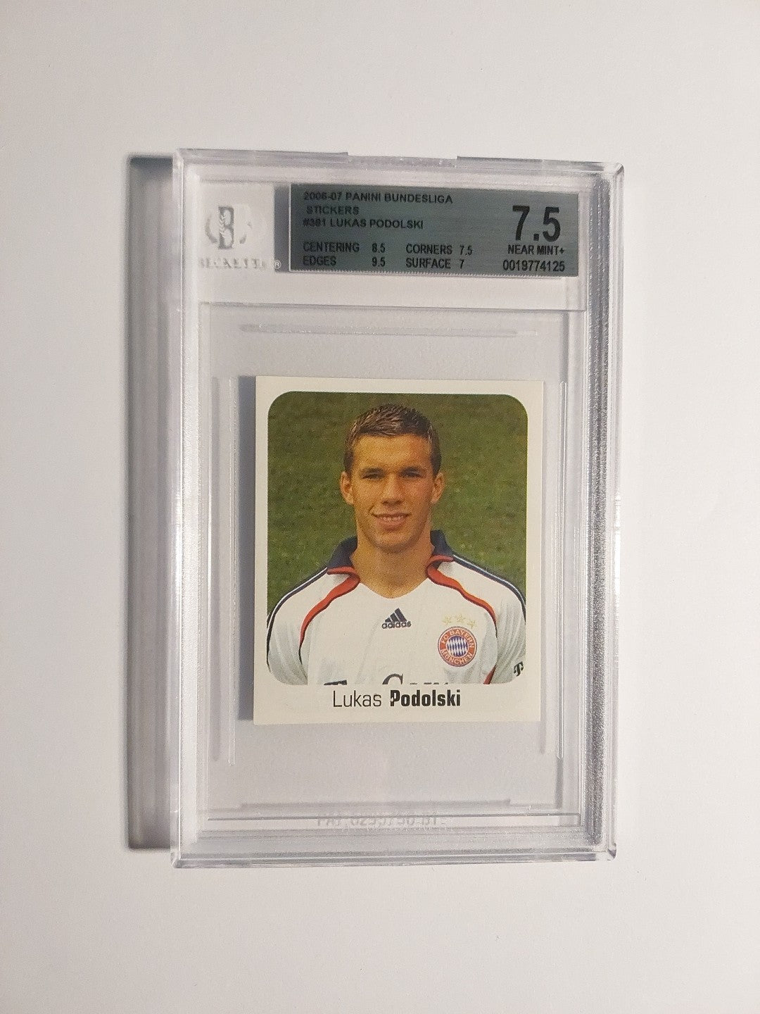 Panini Bundesliga 2006-07 Lukas Podolski Bayern München Rookie BGS 7.5 PSA SGC – Bild 1
