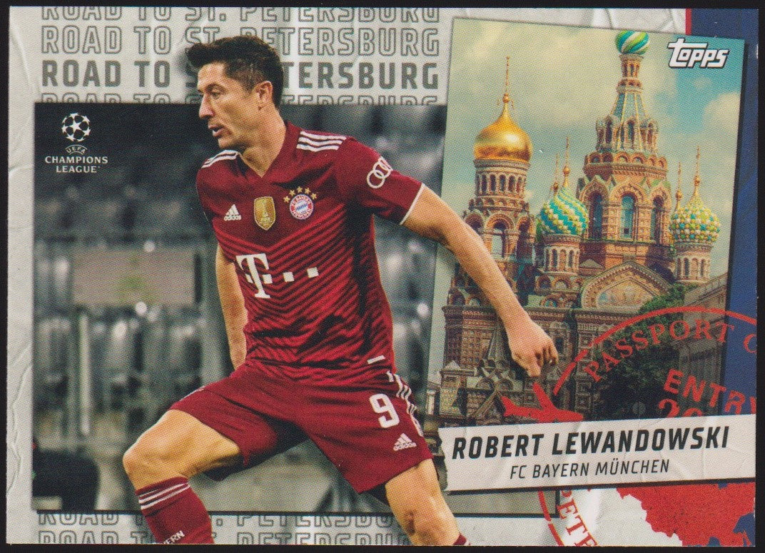 Topps Road 2021-22 Robert Lewandowski FC Bayern München Parallel – Bild 1