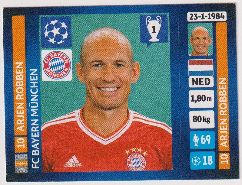 Panini Champions League 2012-13 Arjen Robben FC Bayern München Parallel – Bild 1