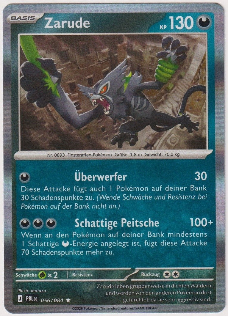 Pokemon TCG Zarude #56/084 Rare (R) Holo Deutsch 2026 – Bild 1
