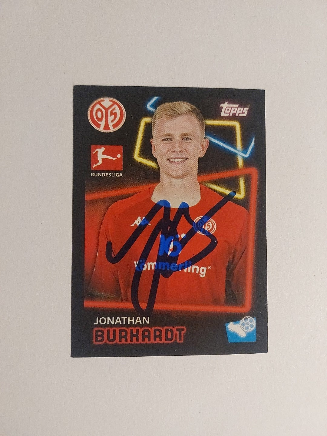 Topps Bundesliga 2022-23 Jonathan Burkardt Mainz On Card Auto Parallel Rare Hit – Bild 1