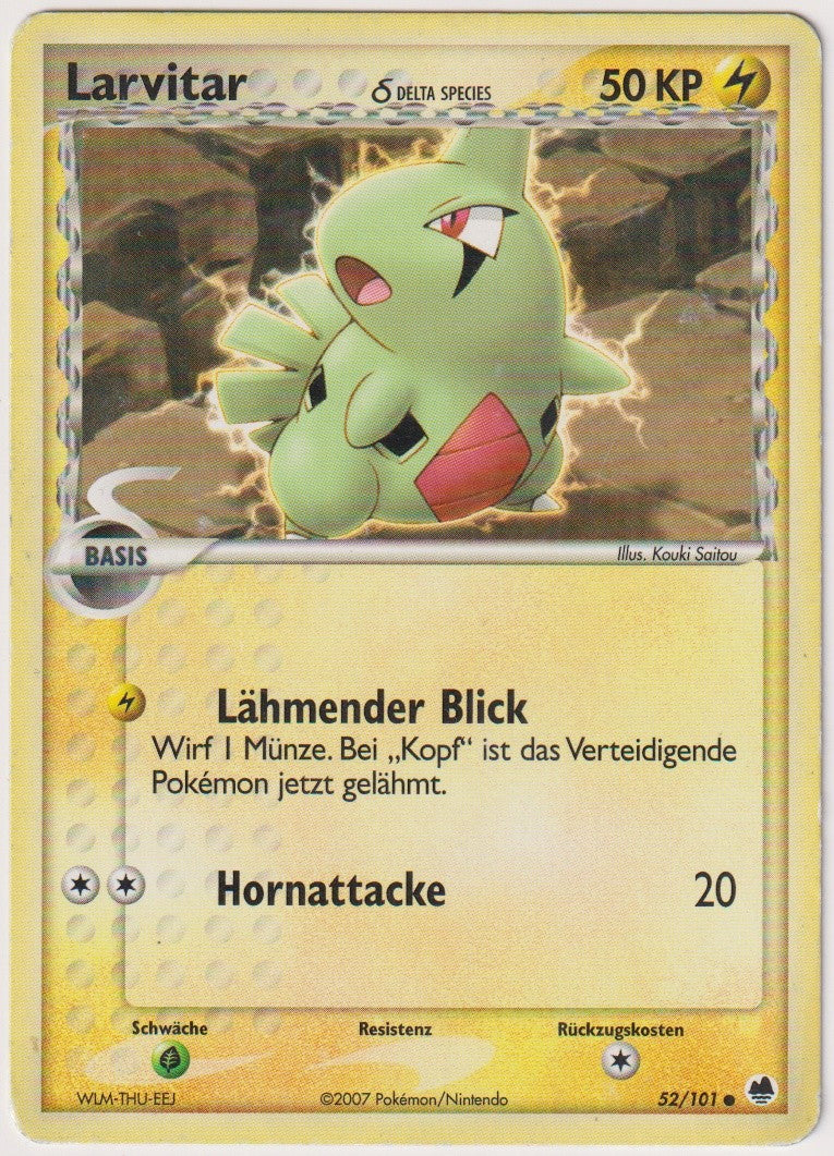 Pokemon TCG Larvitar #52/101 Common (C) Deutsch 2007 – Bild 1