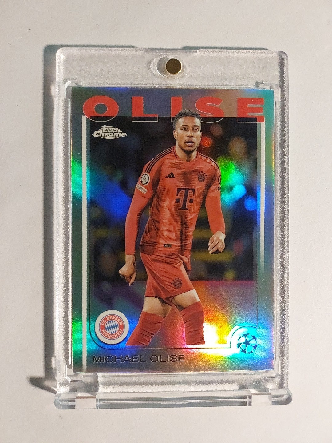 Topps UCC Chrome 2024-25 Michael Olise Bayern Parallel Refractor Insert Rare Hit – Bild 1