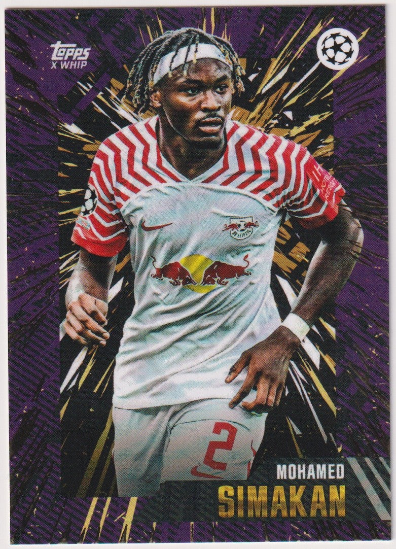 Topps X WHIP 2022-23 Mohamed Simakan RB Leipzig Champions League Parallel – Bild 1