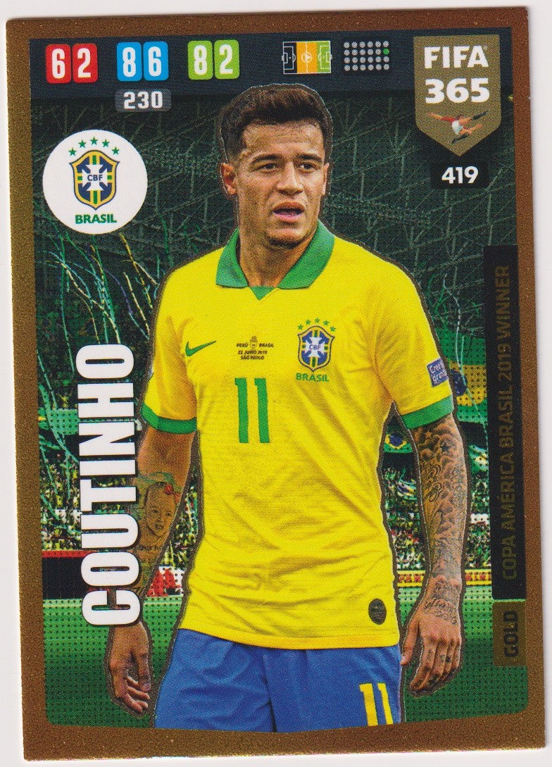 FIFA 365 2018-19 Phillipe Coutinho Brasil Parallel Rare 419 – Bild 1