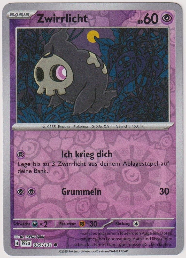 Pokemon TCG Duskull #35/131 Common (C) Reverse Holo Deutsch 2025 – Bild 1
