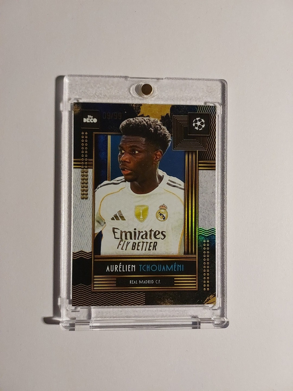 Topps UCC Deco 2025-26 Aurelien Tchouameni Real Madrid Parallel 9/99 Refractor – Bild 1