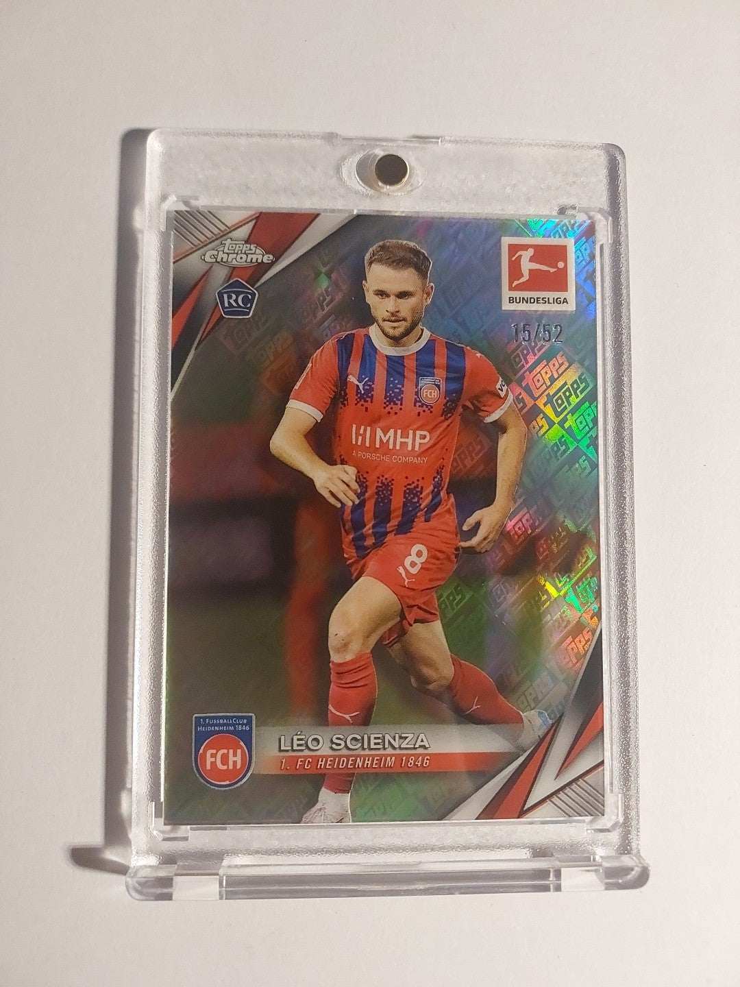 Topps Chrome Bundesliga 2024-25 Leo Scienza Heidenheim Parallel 15/52 Refractor – Bild 1