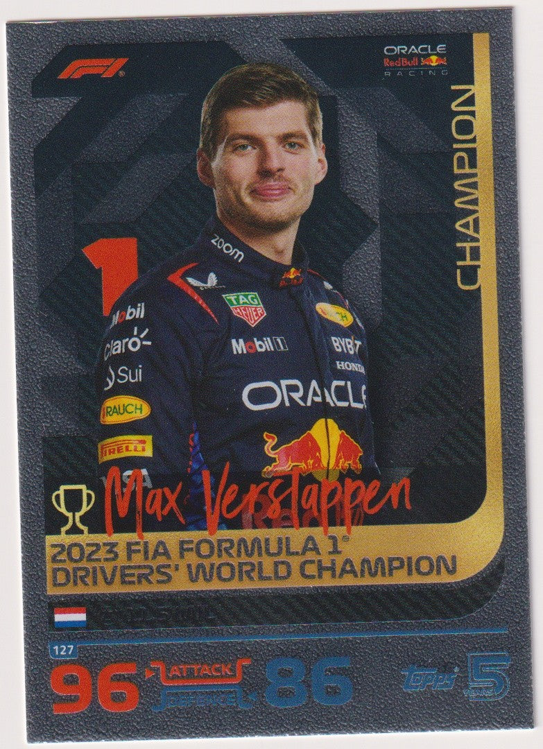 Topps Turbo Attax 2023 Max Verstappen Red Bull Racing Parallel Rare – Bild 1