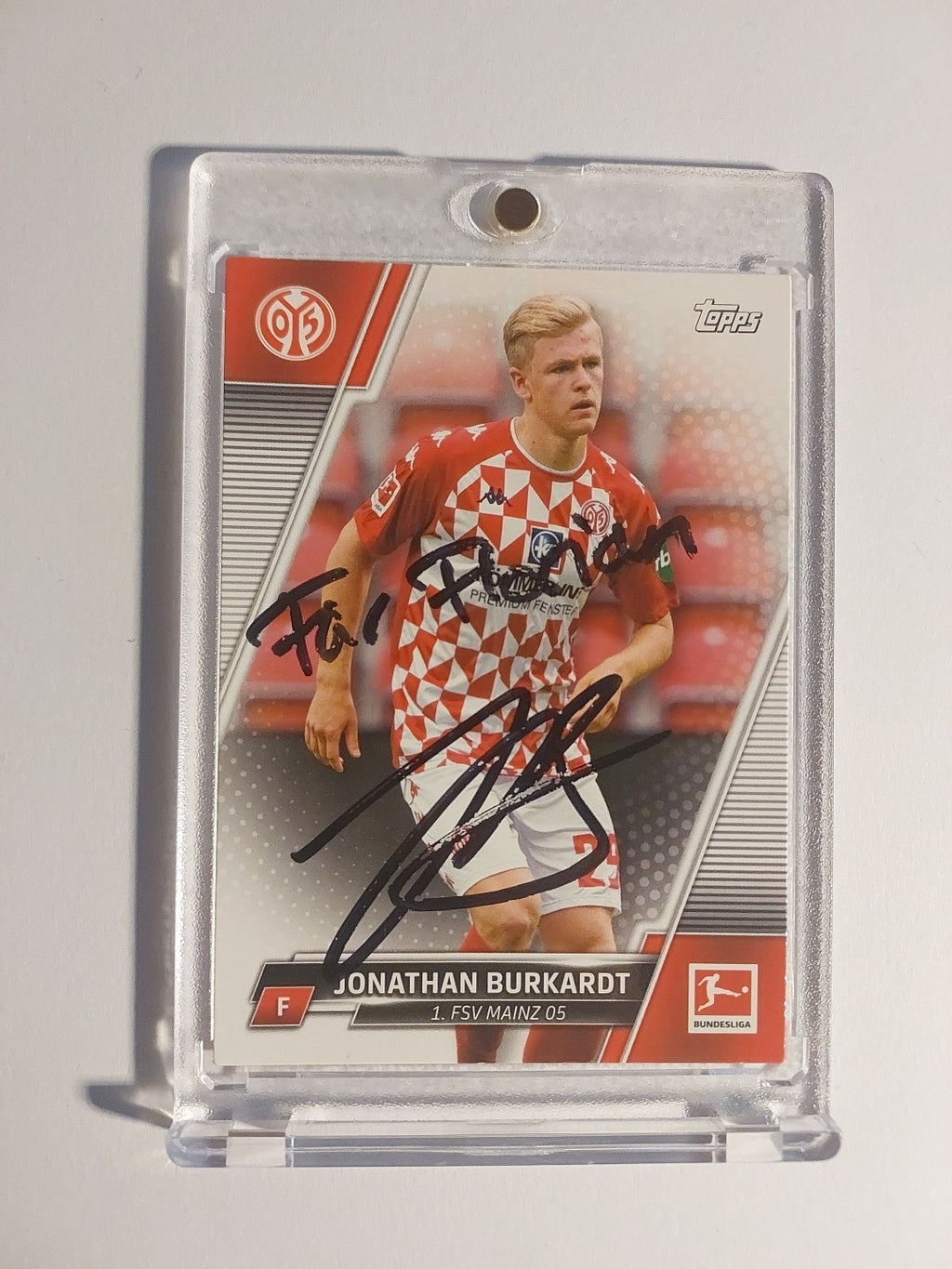 Topps Bundesliga 2021-22 Jonathan Burkardt Mainz On Card Auto Ultra Rare Hit – Bild 1