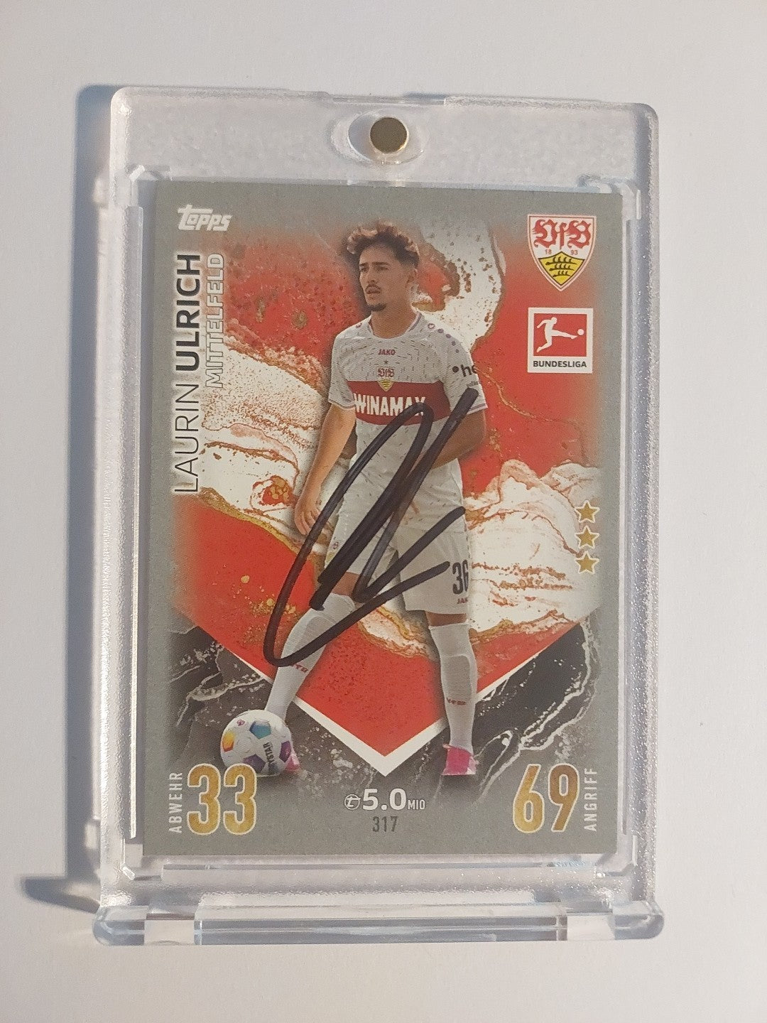 Topps Bundesliga 2023-24 Lauren Ulrich VFB Stuttgart (On Card Auto) – Bild 1