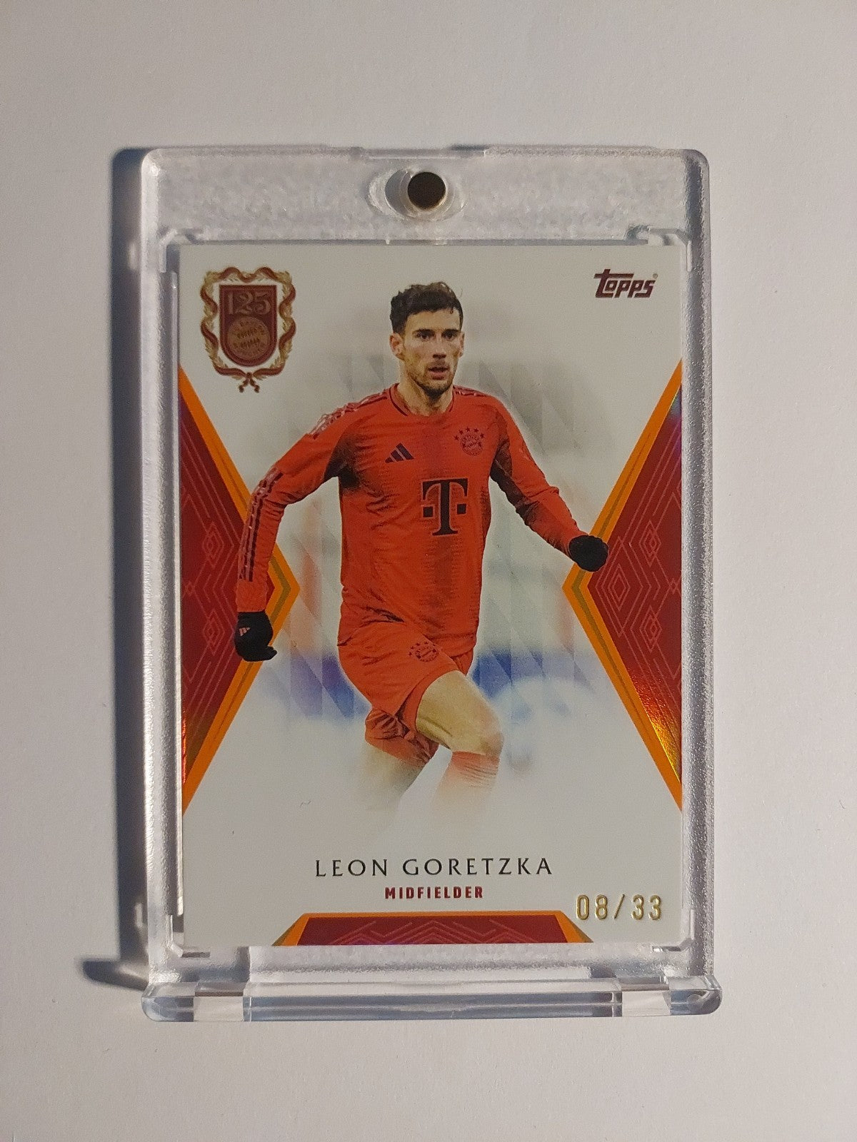 Topps 125 Jahre Bayern München 2024-25 Leon Goretzka Parallel 8/33 Refractor Hit – Bild 1