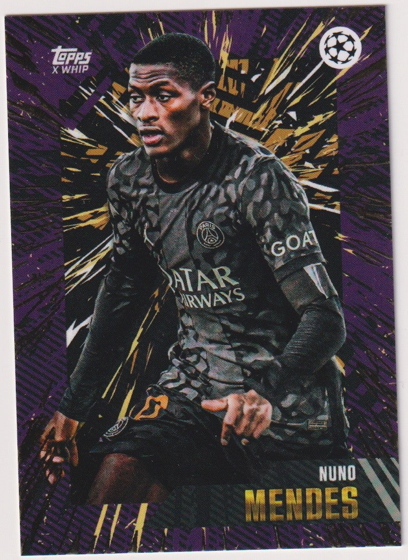 Topps X WHIP 2022-23 Nuno Mendes Paris Saint-Germain Parallel Rare – Bild 1