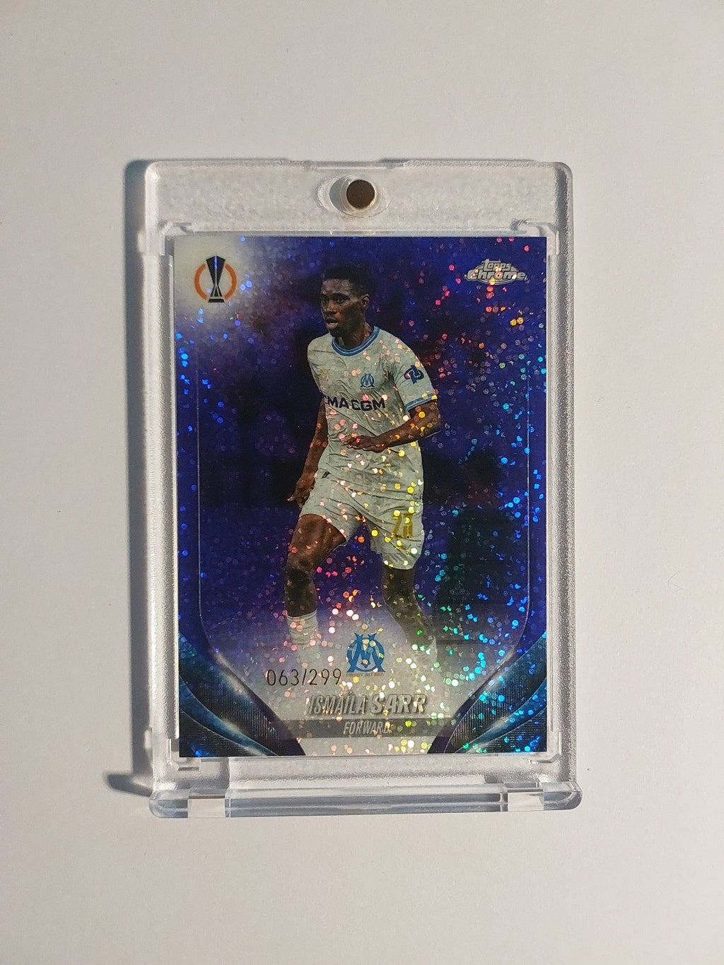 Topps Chrome 2023-24 Ismaila Sarr Marseille Parallel 63/299 Refractor Ultra Rare – Bild 1