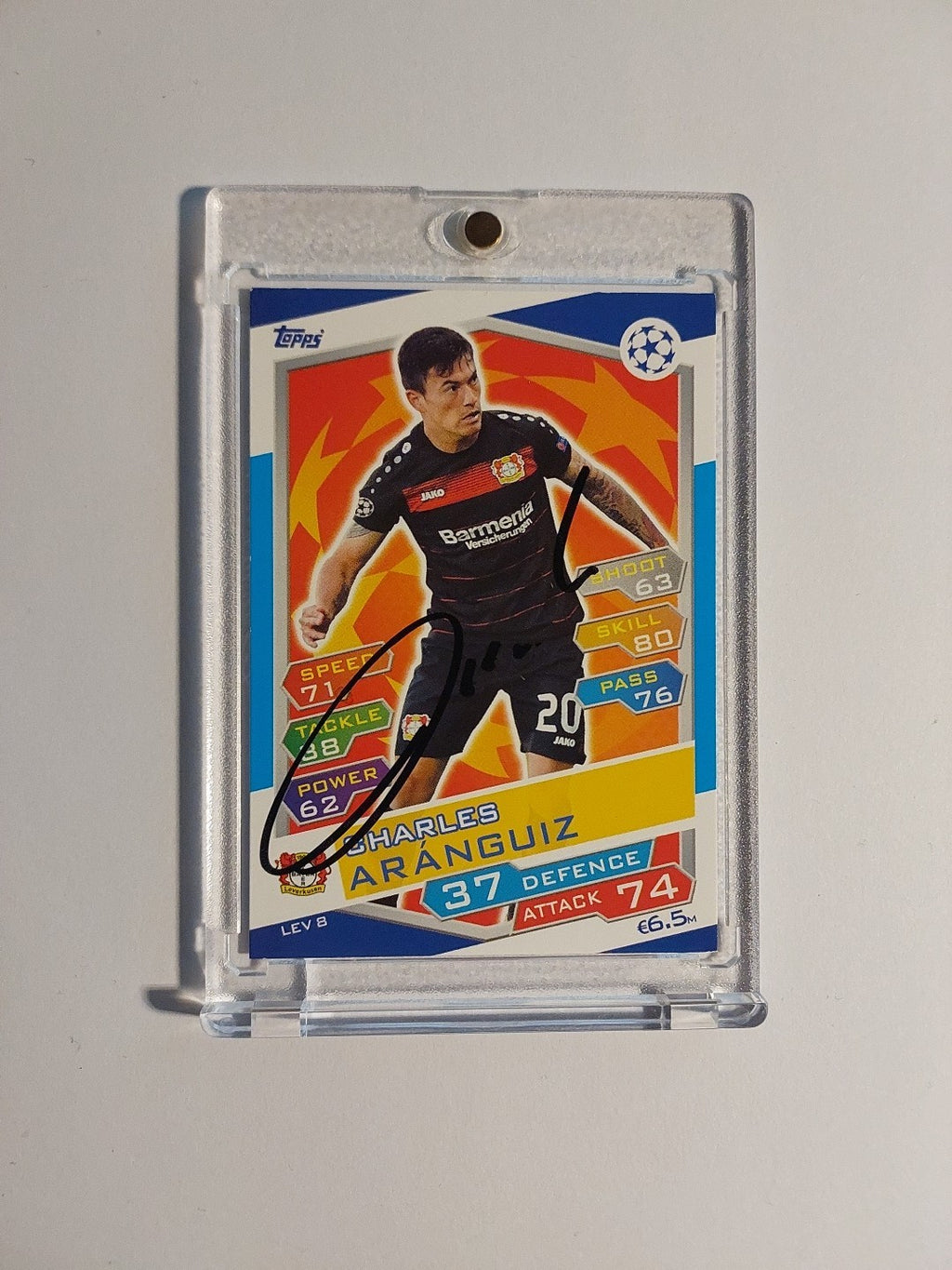 Topps Bundesliga 2018-19 Charles Aranguiz On Card Auto Bayer Leverkusen Parallel – Bild 1