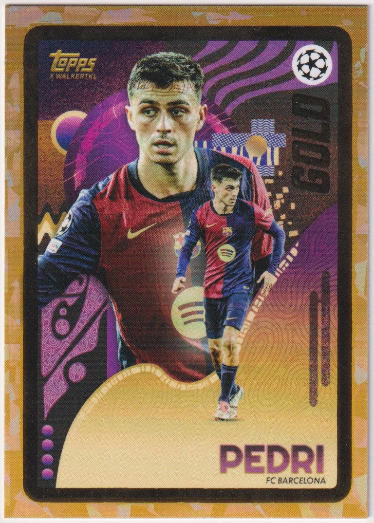 Topps Gold Pedri FC Barcelona Champions League Parallel Rare 179 – Bild 1