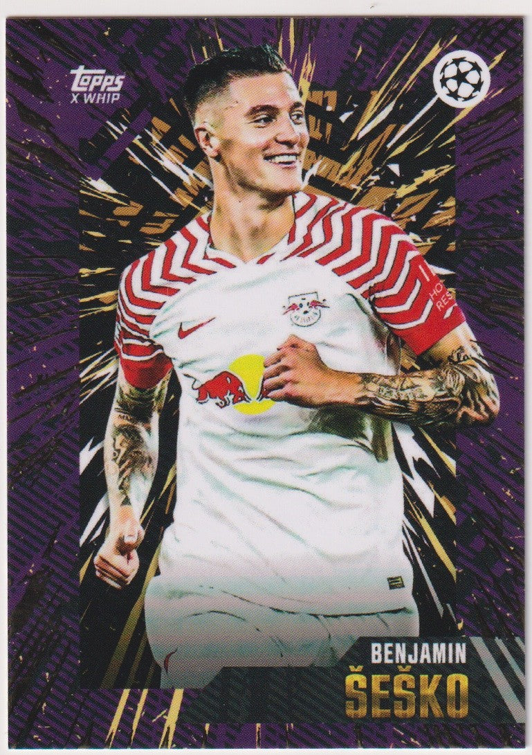 Topps X WHIP 2022-23 Benjamin Šeško RB Leipzig Champions League Parallel – Bild 1